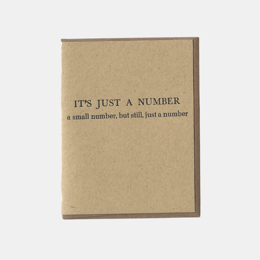 Kraft Small Number Card