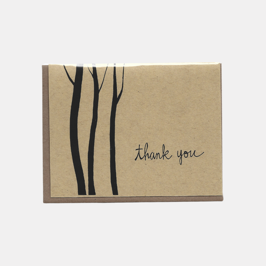 Kraft Thank You Trees Card