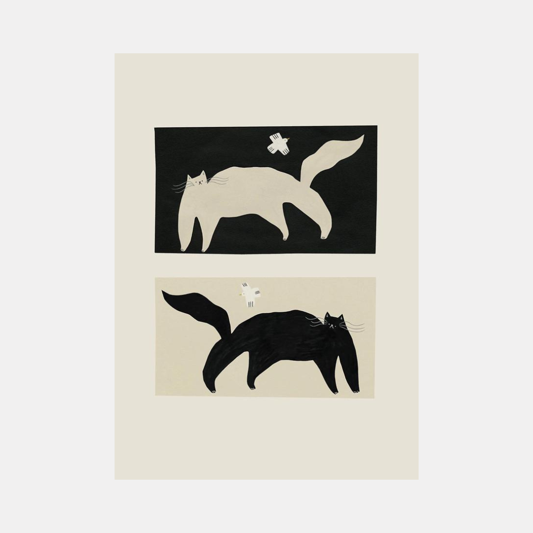 Negative / Positive Cats Print