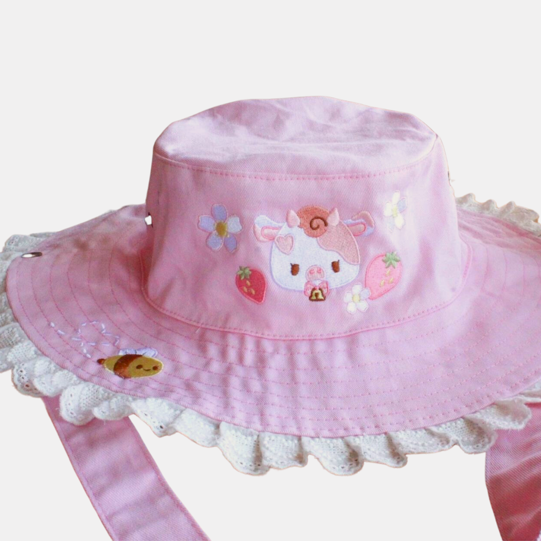 Strawberry Cow Hat