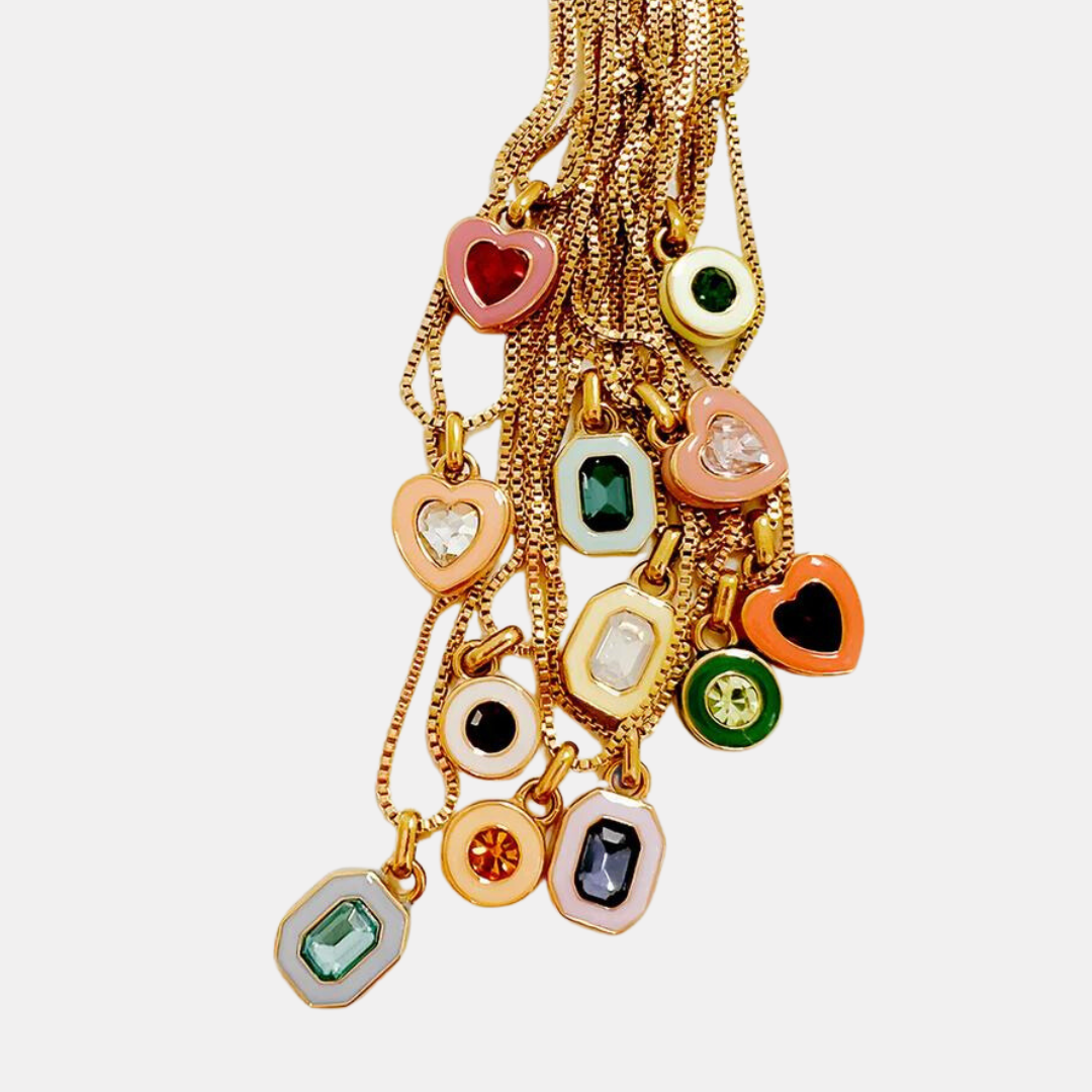 Enamel Birthstone Necklace | Various Styles