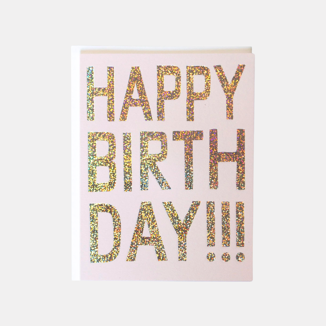 Glitter Hologram Birthday Card