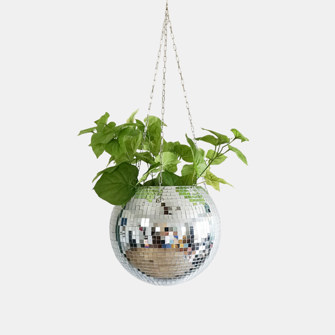 Disco Ball Hanging Planter