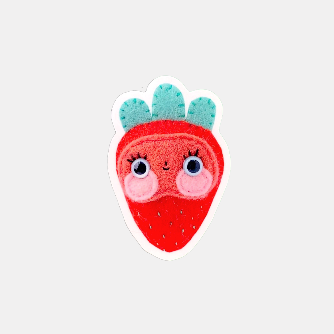 Felt Strawberry Sticker