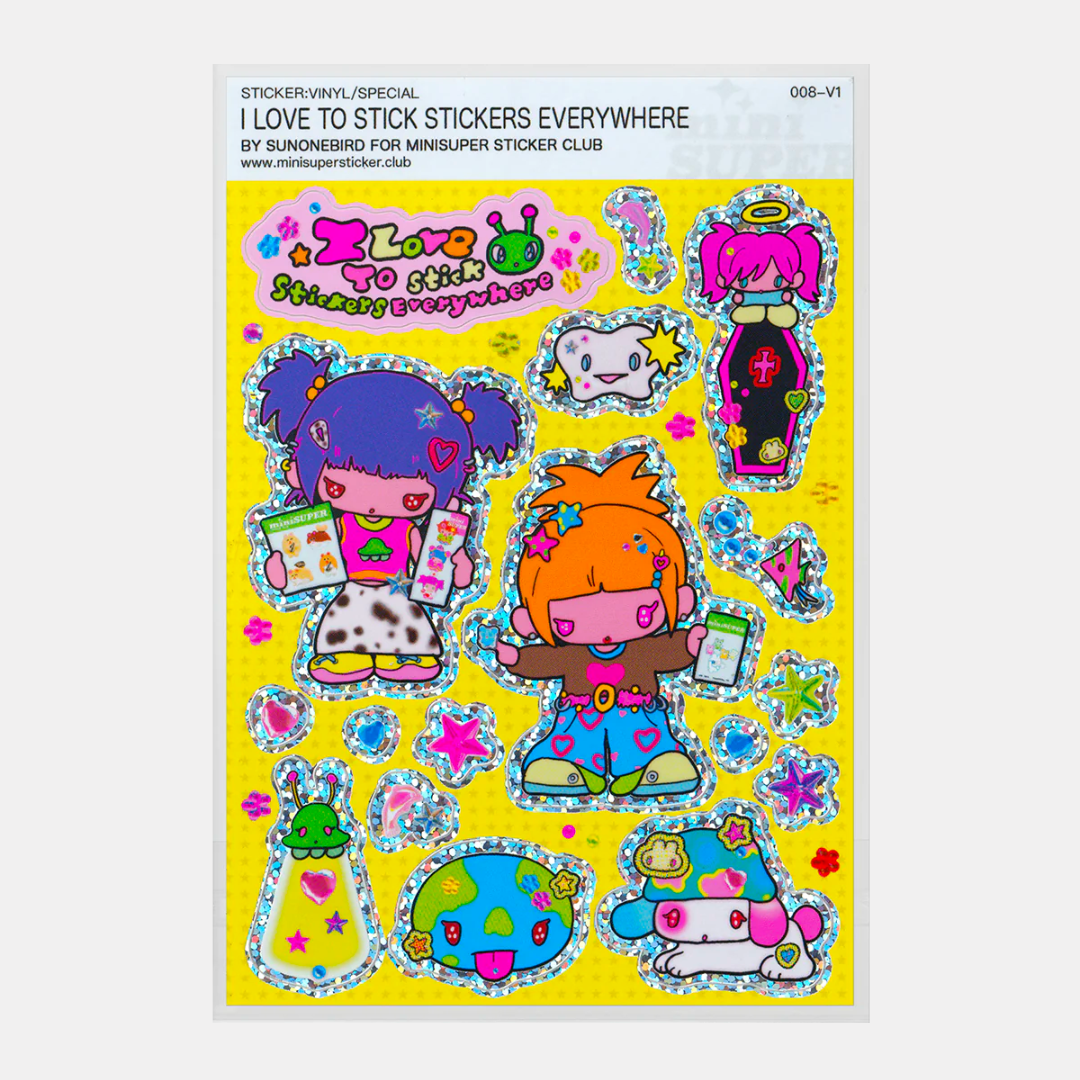 I Love To Stick Stickers Everywhere Sticker Sheet