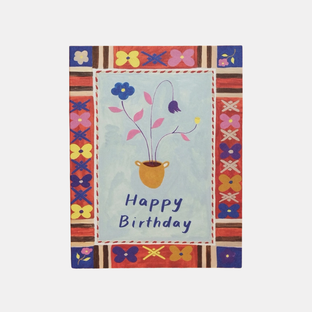 Happy Birthday Flower Pot Card