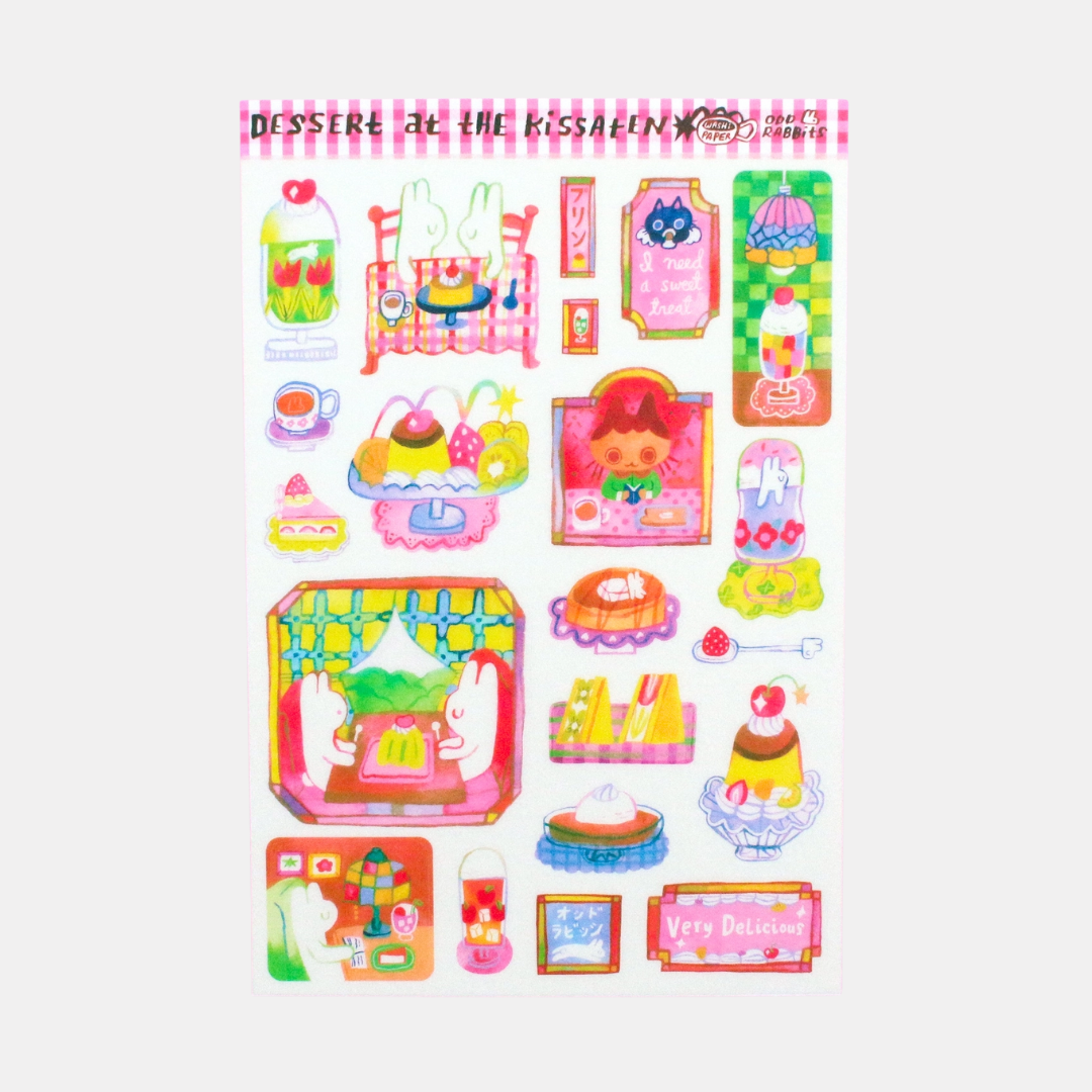 Dessert At The Kissaten Sticker Sheet