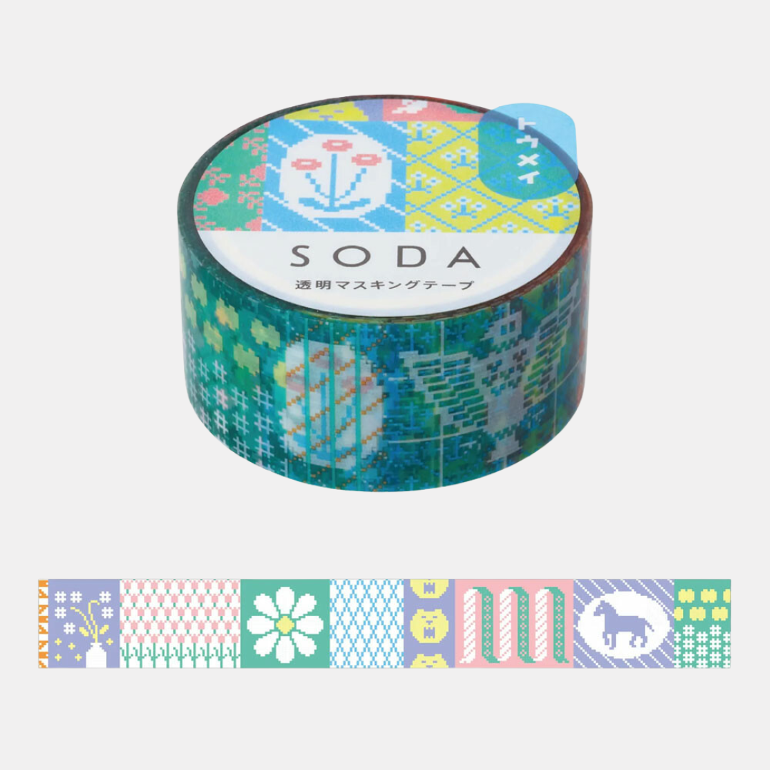 Soda Pixel Quilt Washi Tape