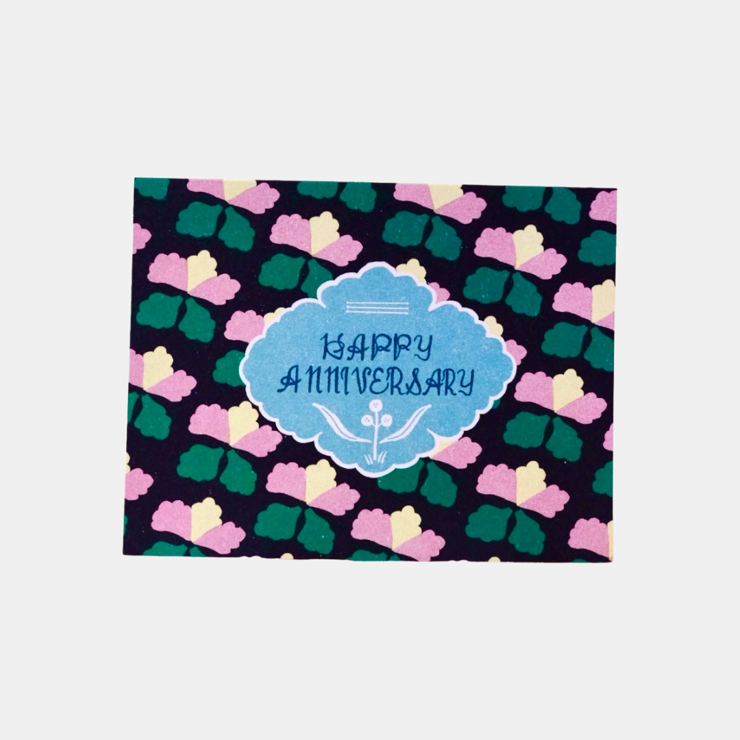 Happy Anniversary Pattern Card