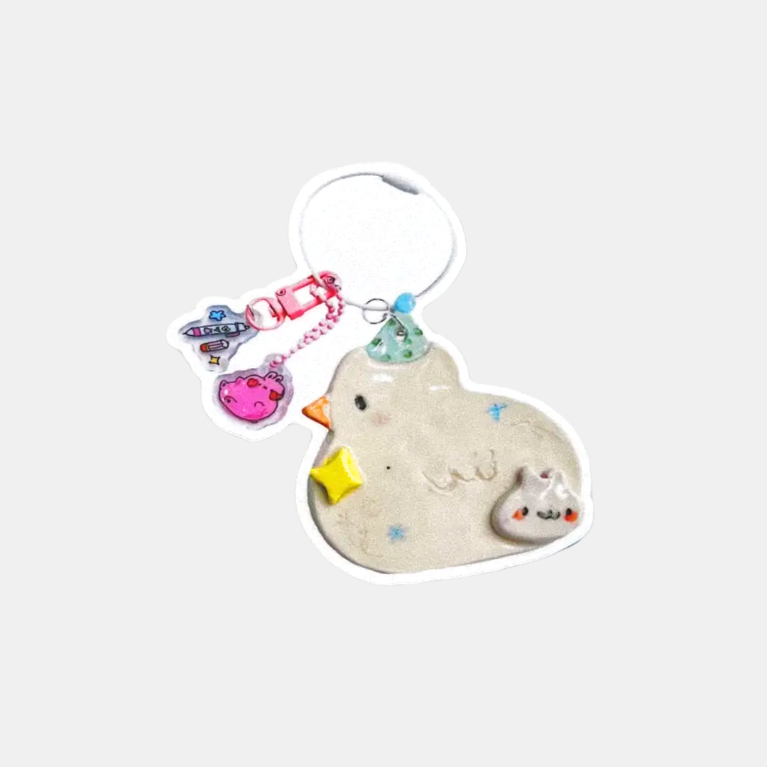 Ceramic Duck Charm Sticker