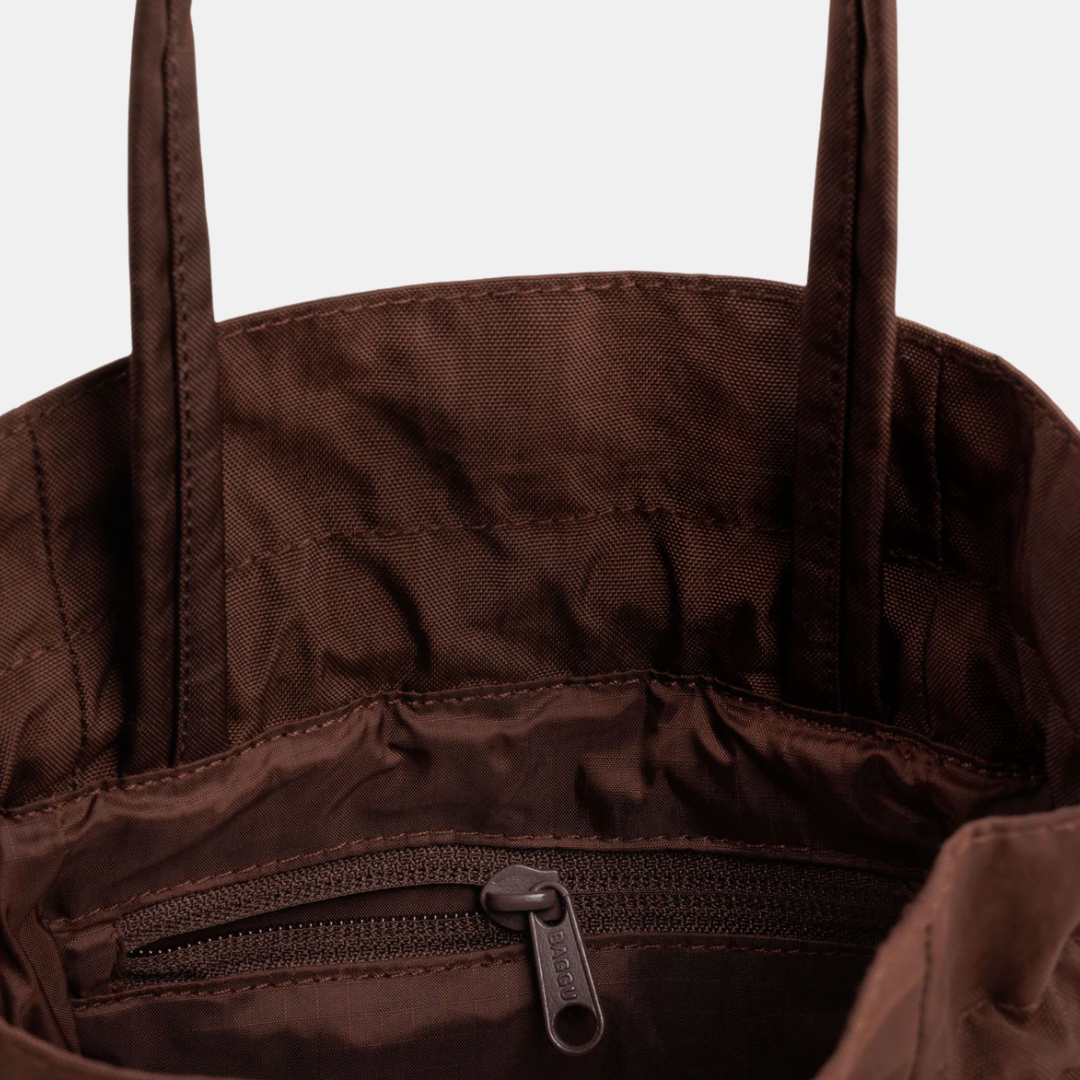 Coffee Nylon Drawstring Bag
