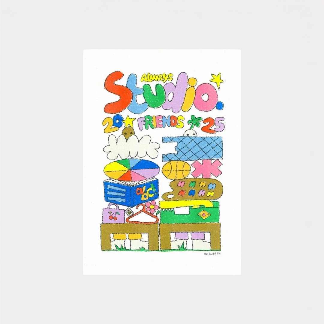 Our Market Tables Risograph Print