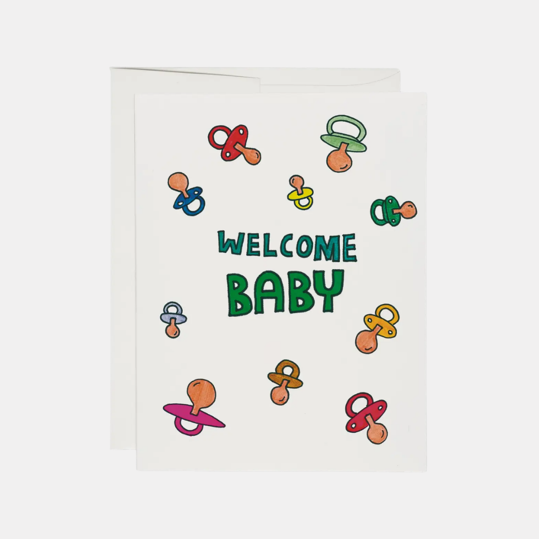 Pacifier Welcome Baby Card