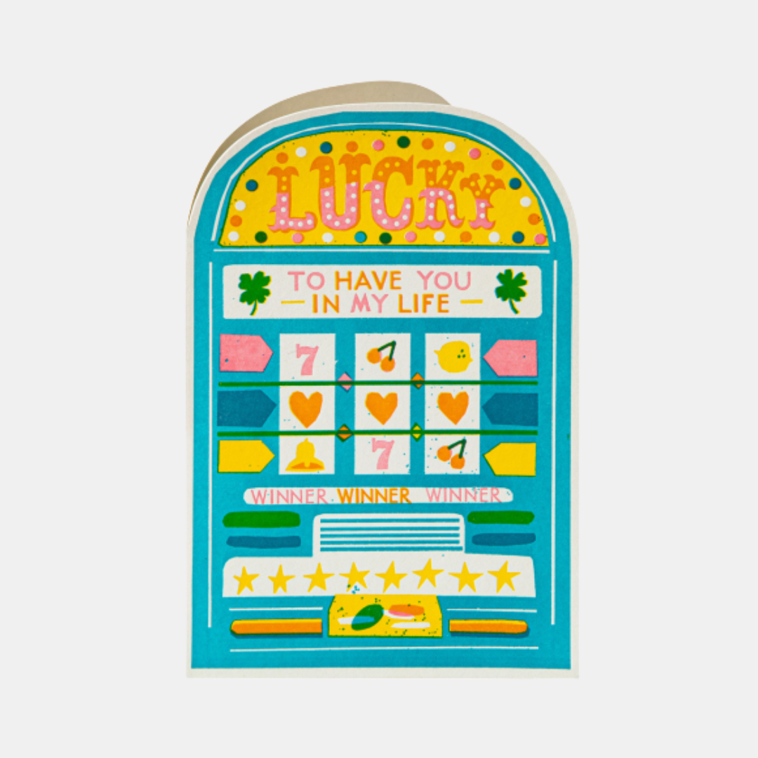 Lucky Slot Machine Card