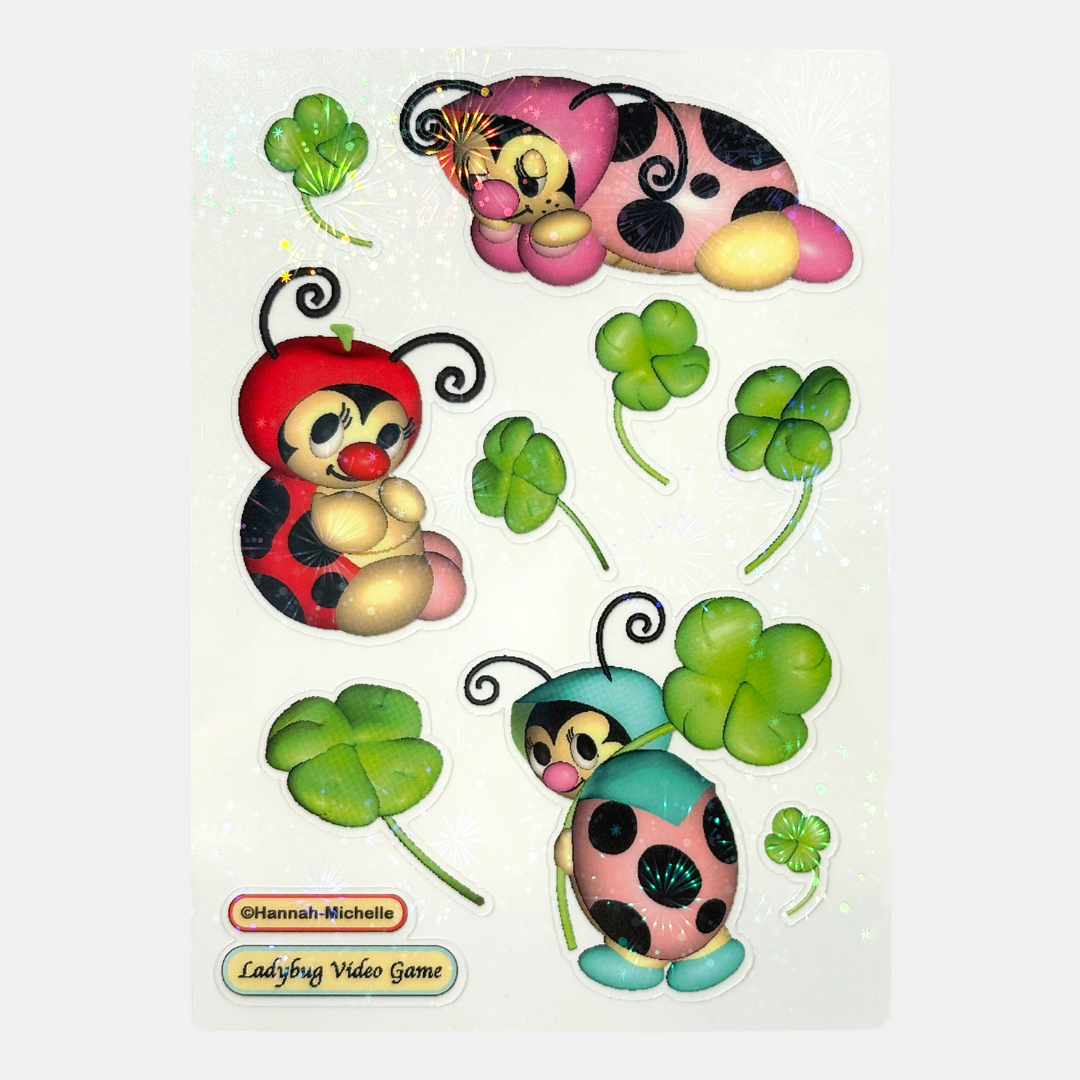 Ladybug Video Game Transparent Sticker Sheet