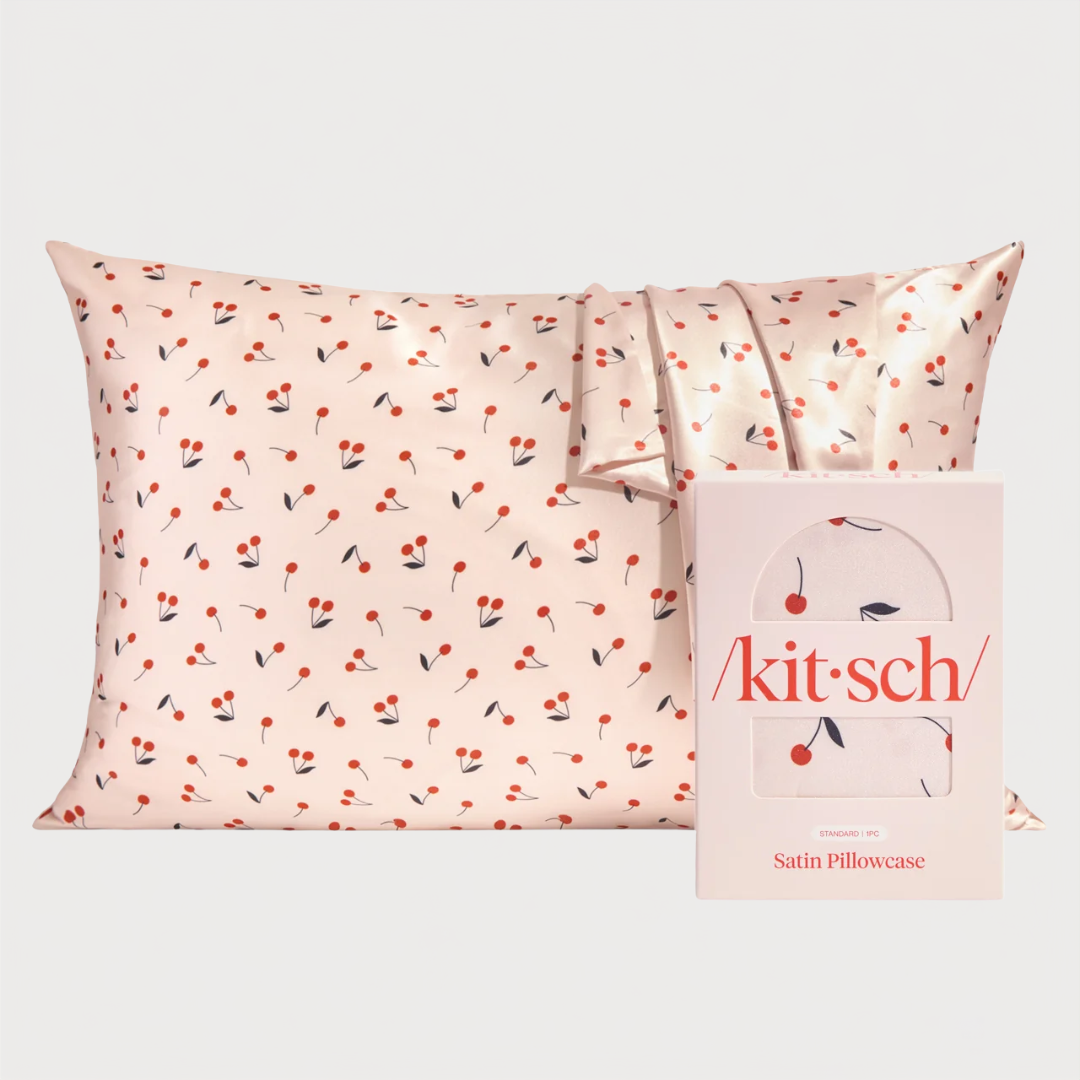Cherry Print Satin Pillowcase