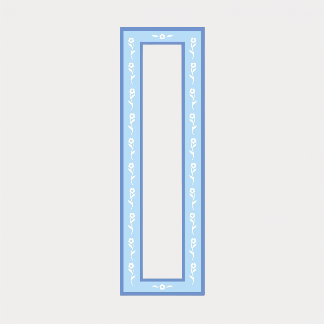 Blue Floral Magnetic Photobooth Frame