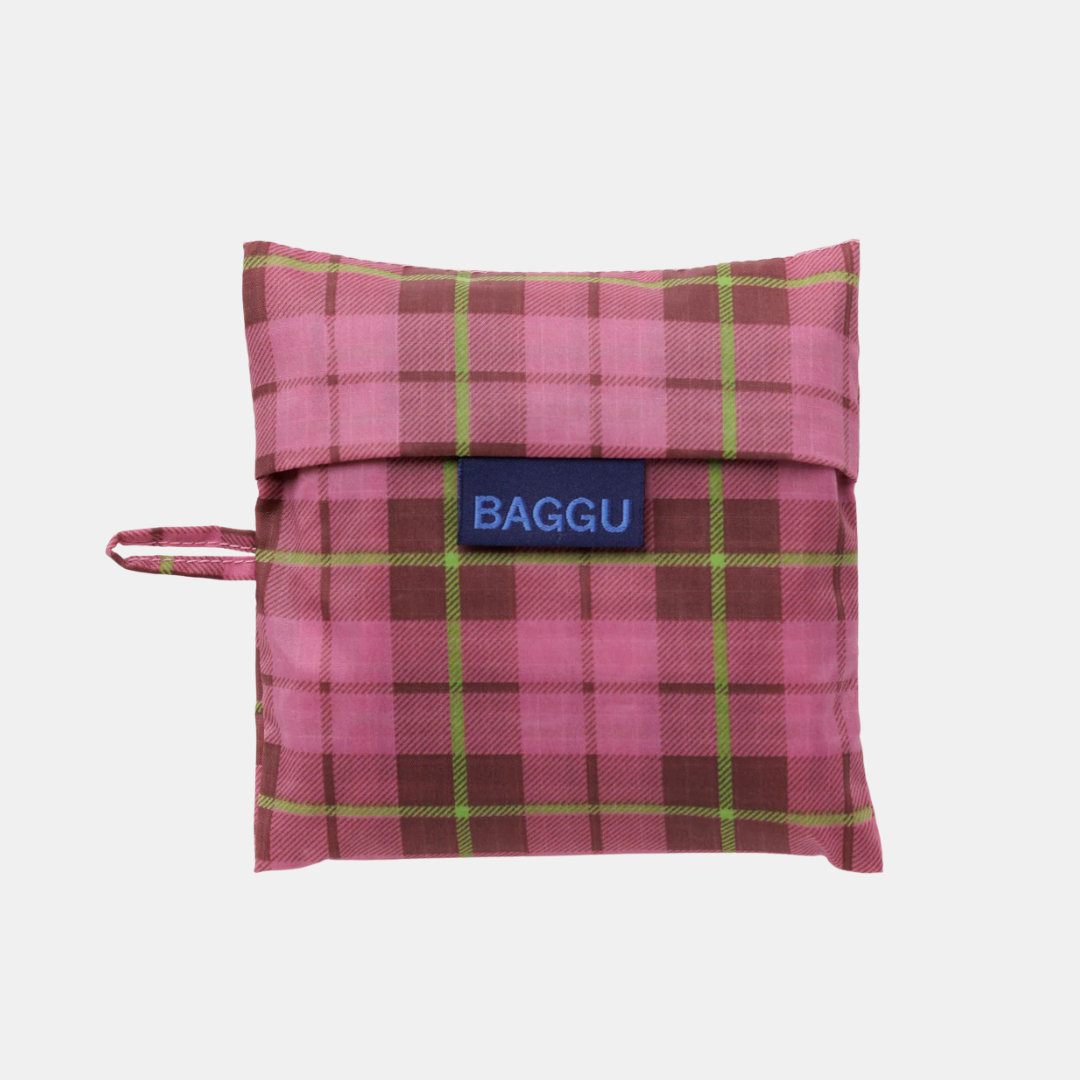 Azalea Pink Tartan Standard Baggu