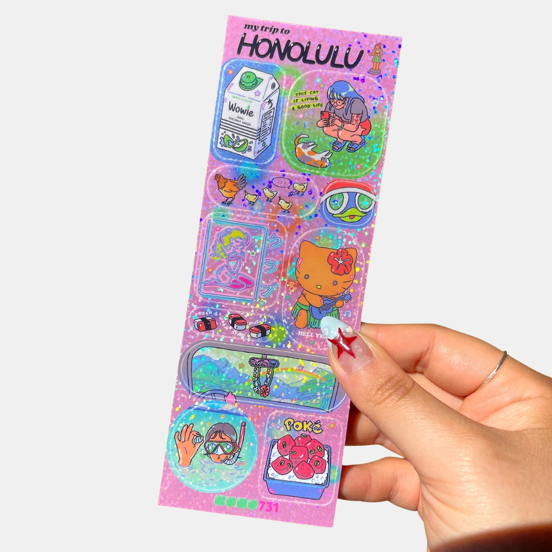 My Trip To Honolulu Sticker Sheet