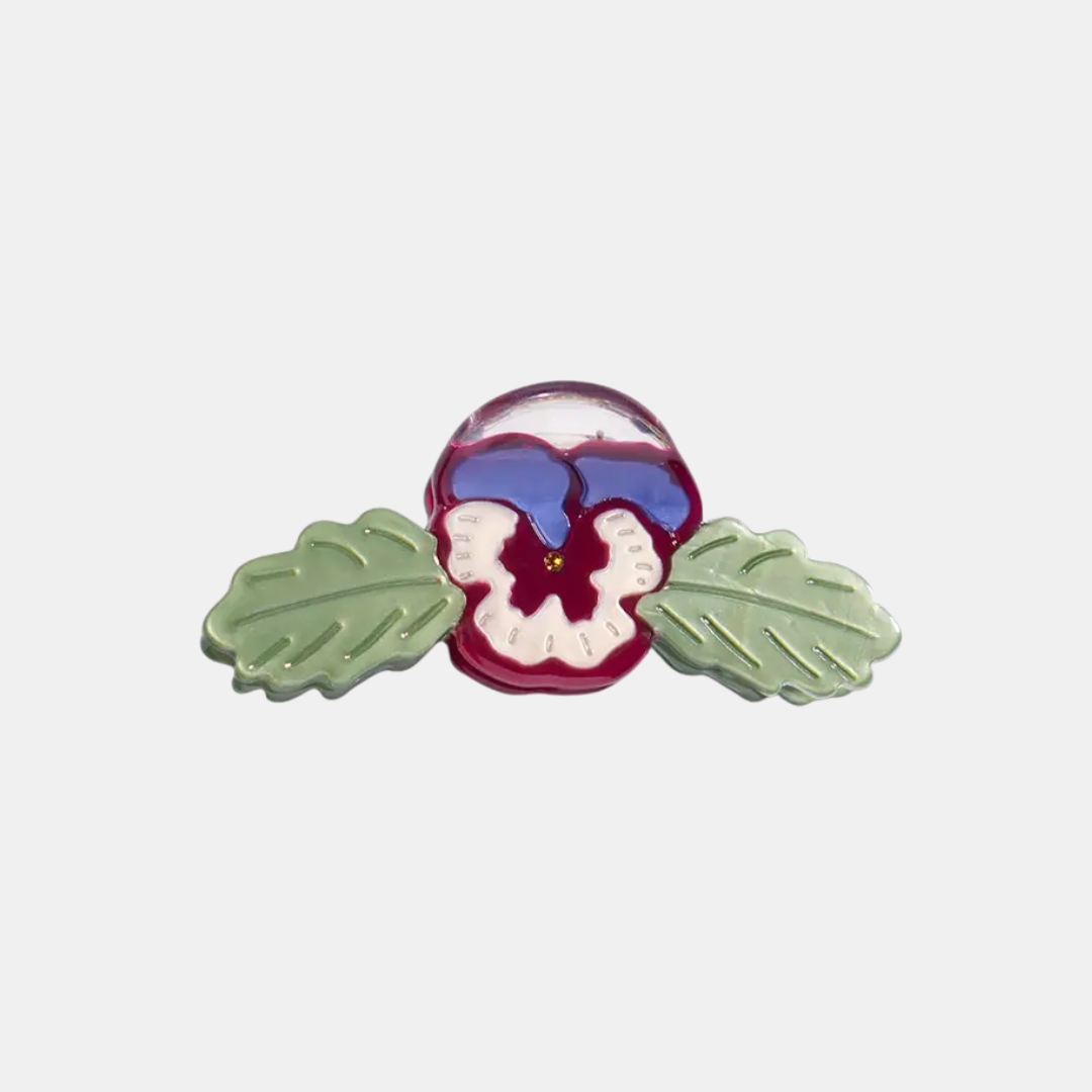 Wild Pansy Mini Hair Claw