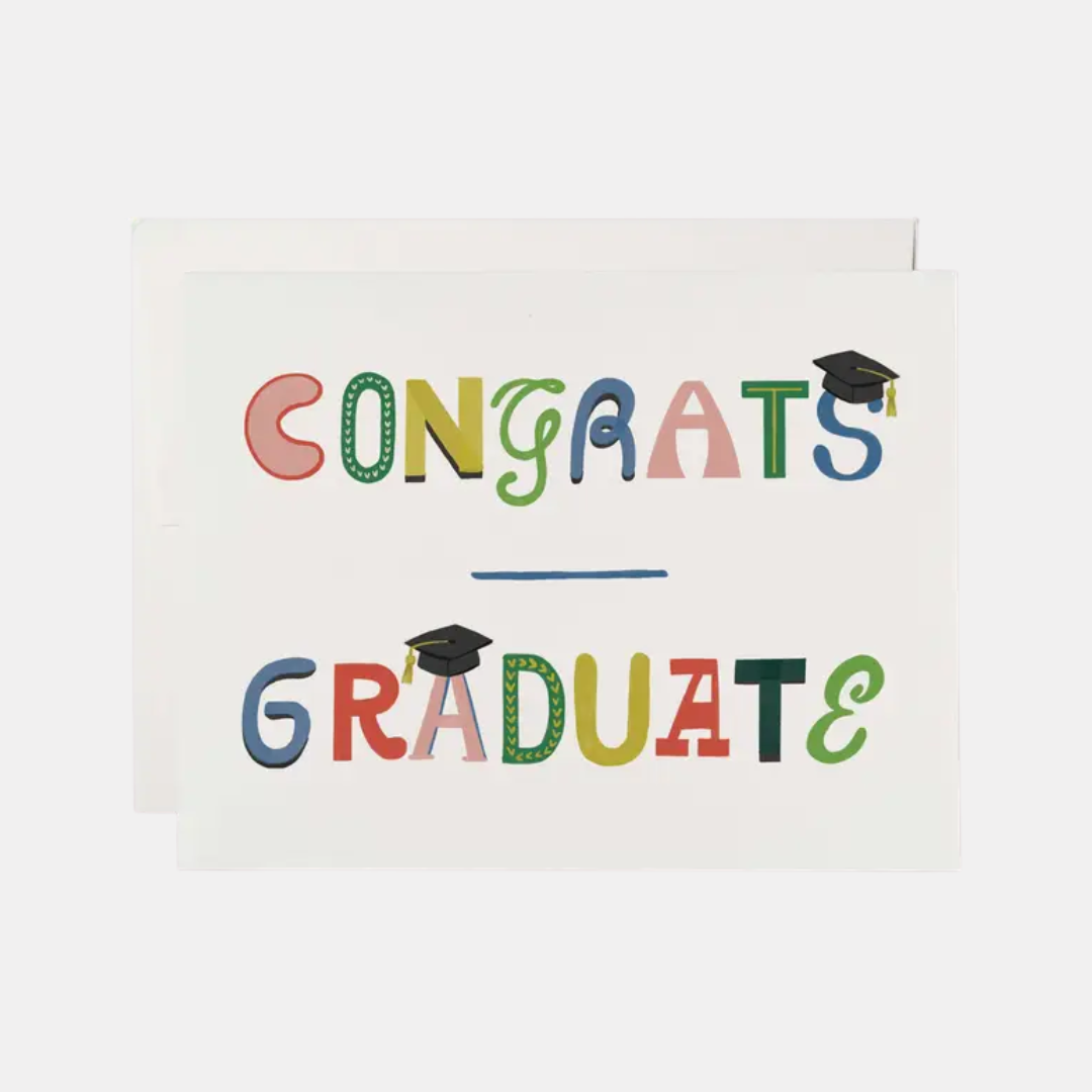 Congrats Graduate Typography Card
