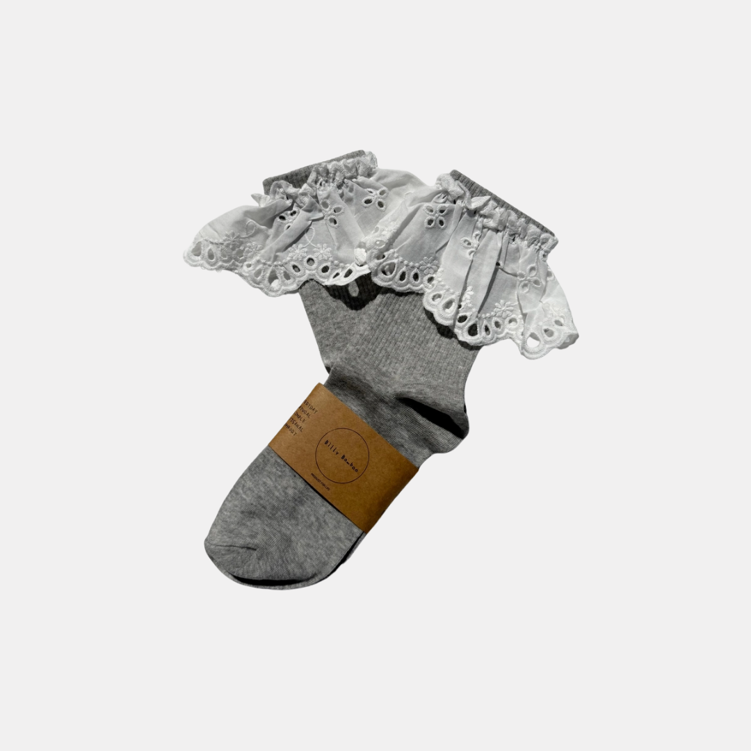 Grey Lace Socks