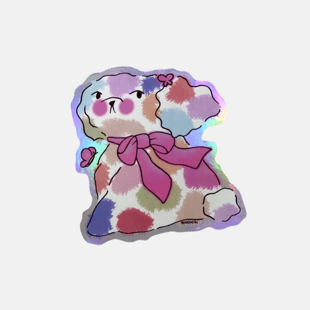 Dream Poodle Holographic Sticker