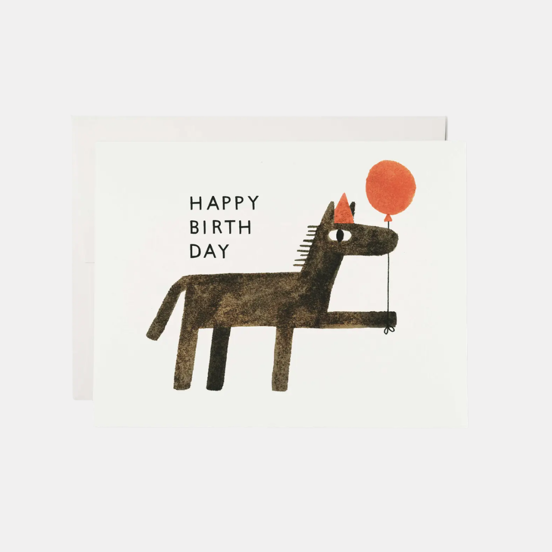 Balloon Horse Birthday Card