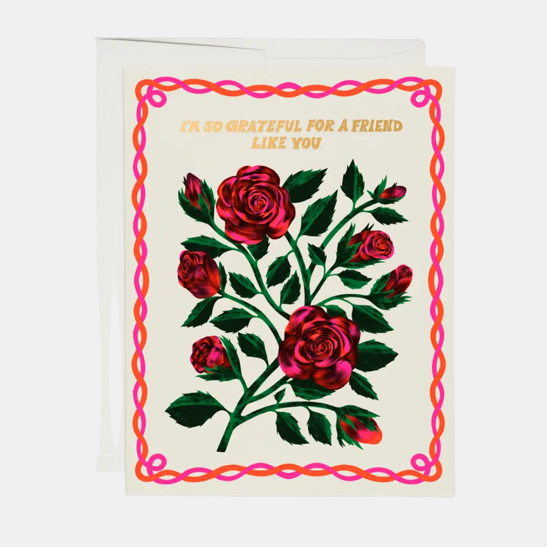 Grateful Friend Roses Card