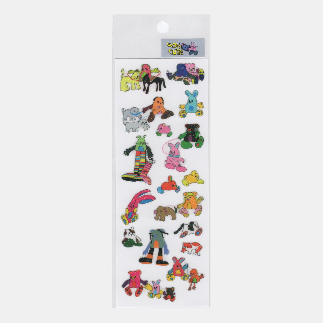 uou__cute Loving Creatures 2 Sticker Sheet
