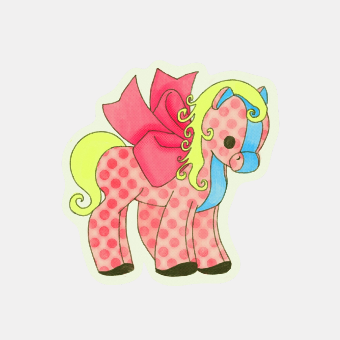 Polka Dot Horse Sticker