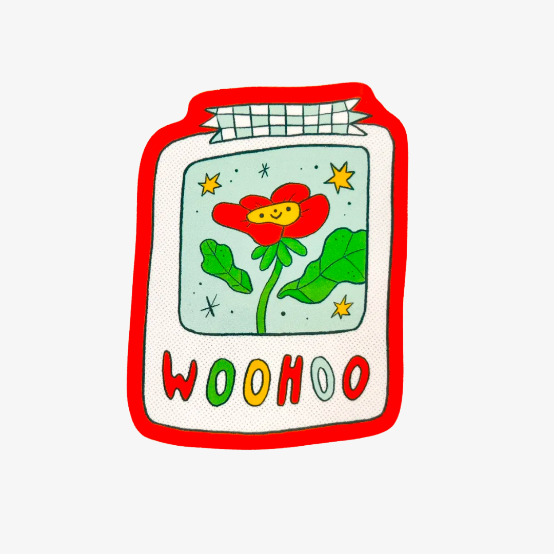 Woohoo Flower Polaroid Sticker