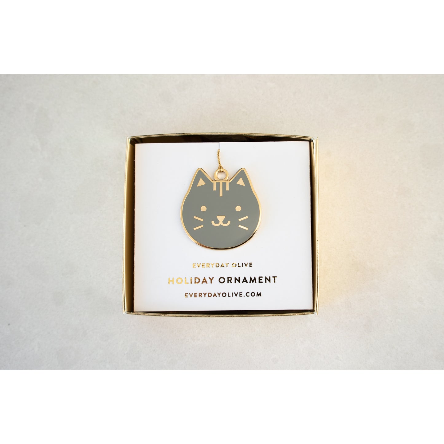 Grey Kitty Ornament