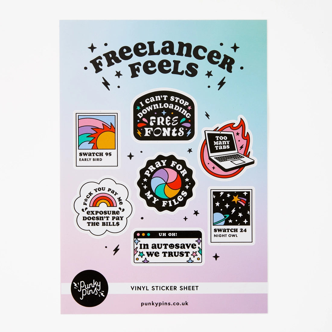Freelancer Feels Sticker Sheet