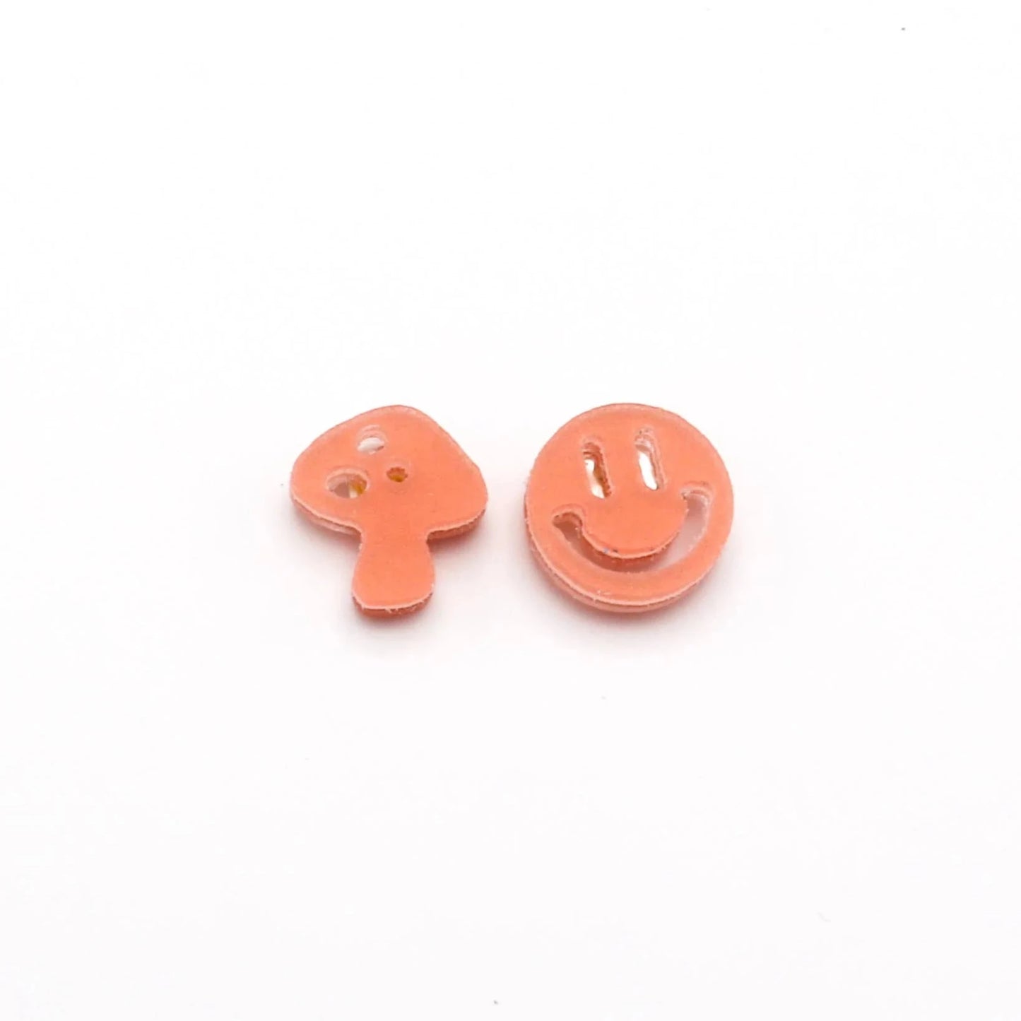 Mushroom and Smile Charm Studs | Various
