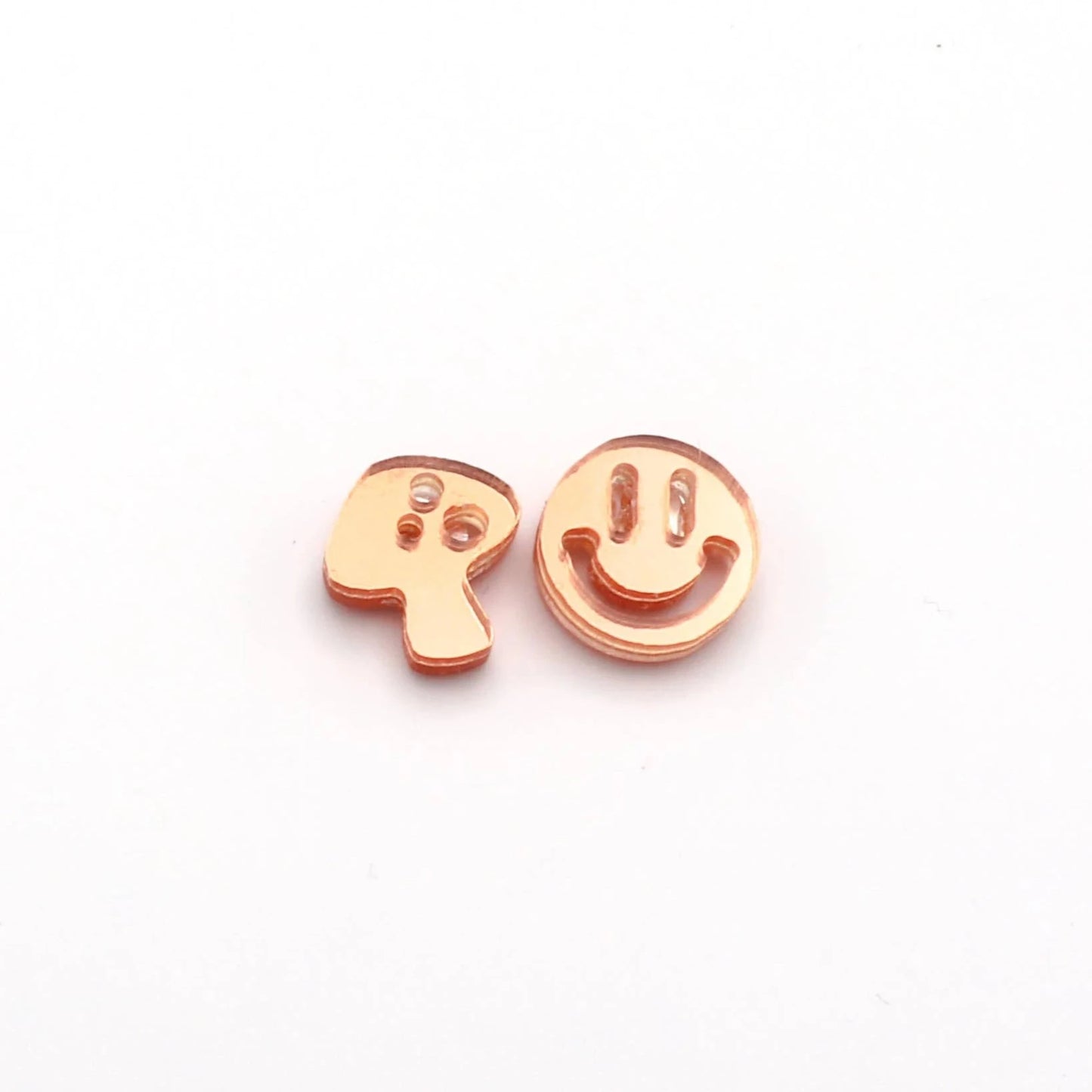 Mushroom and Smile Charm Studs | Various