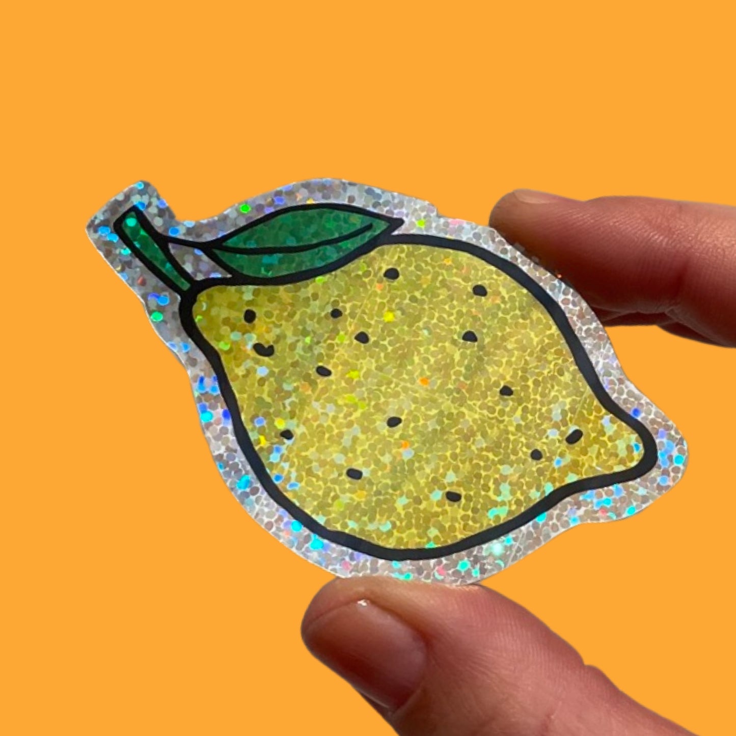 Glitter Lemon Sticker