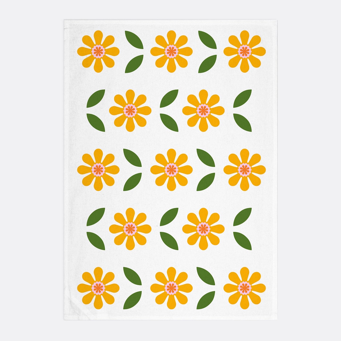 Side to Side Daisies Tea Towel