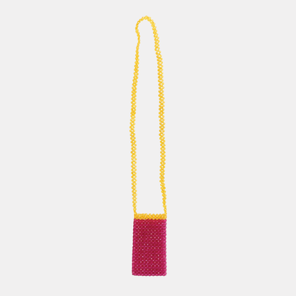 Two-Tone Beaded Crossbody Phone Case