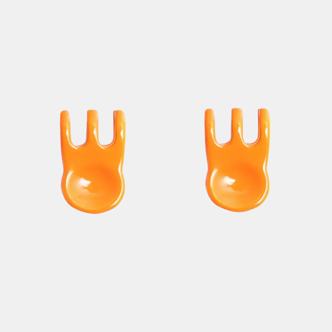 Orange Mini Claw Clip Earrings