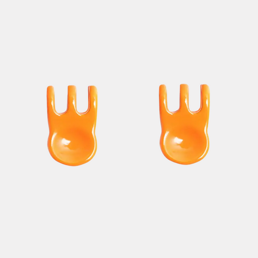 Orange Mini Claw Clip Earrings