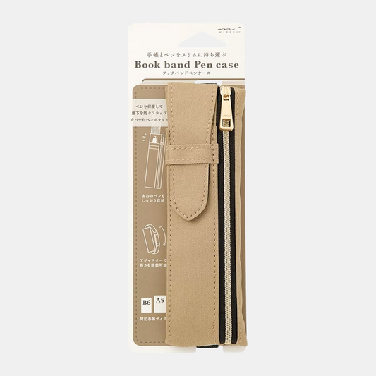 Beige Book Band Pen Case