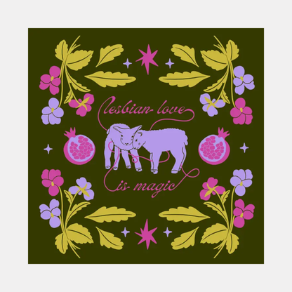 Lesbian Love is Magic Silk Scarf