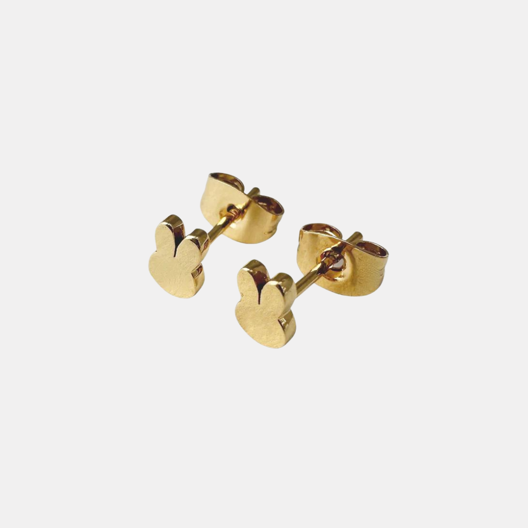 Gold Bunny Studs
