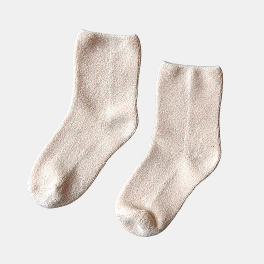 Ecru Cloud Socks
