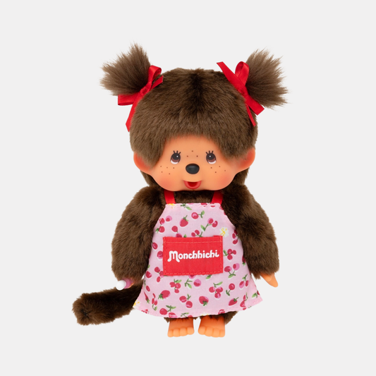 Monchhichi Cherry Apron Girl Plushie