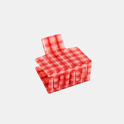 Red Plaid Midi Box Claw