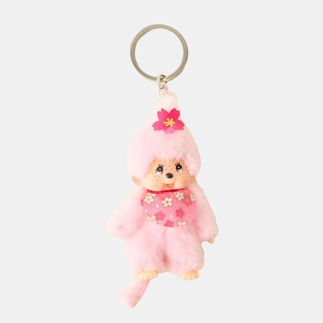 Monchhichi Cherry Blossom Plush Keychain