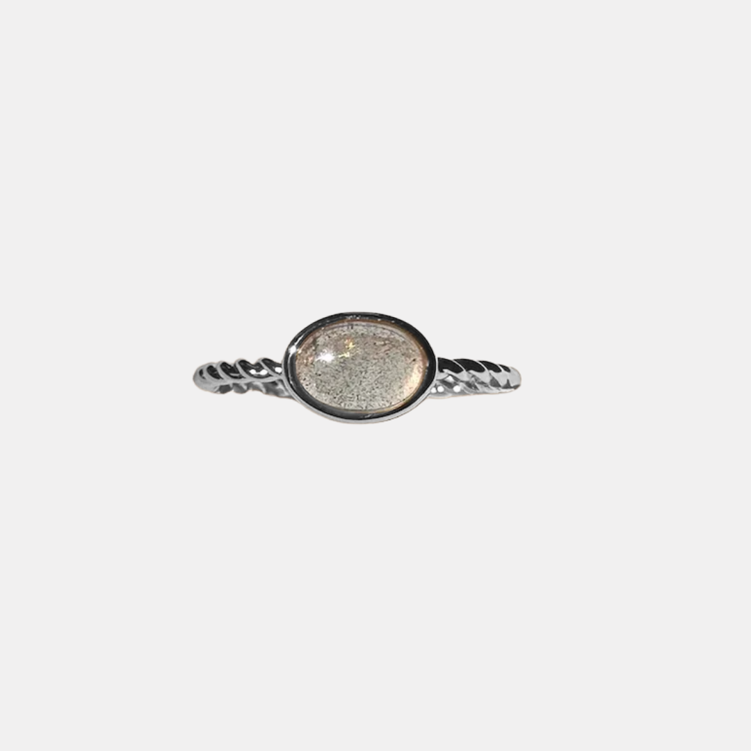 Silver Nebula Laradorite Ring