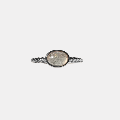 Silver Nebula Laradorite Ring